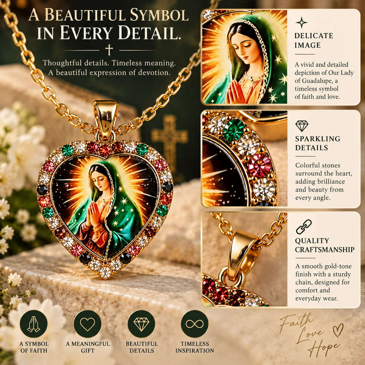 ❤️ Our Lady of Guadalupe Necklace – Keep Faith Close to Your Heart