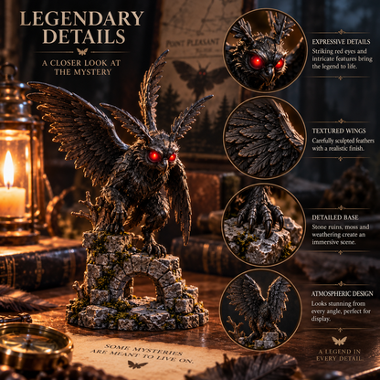 24 Days of Mothman – 24 Mysterious Cryptid Figurines | Gothic Folklore Christmas Countdown Collection