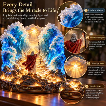 🌊 God Made a Way! ✨ Glowing Moses & the Red Sea – A Timeless Miracle of Faith & Hope!