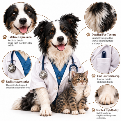 24 Days of Border Collie – 24 Unique Dog Figurines | Christmas Collectible Gift Set