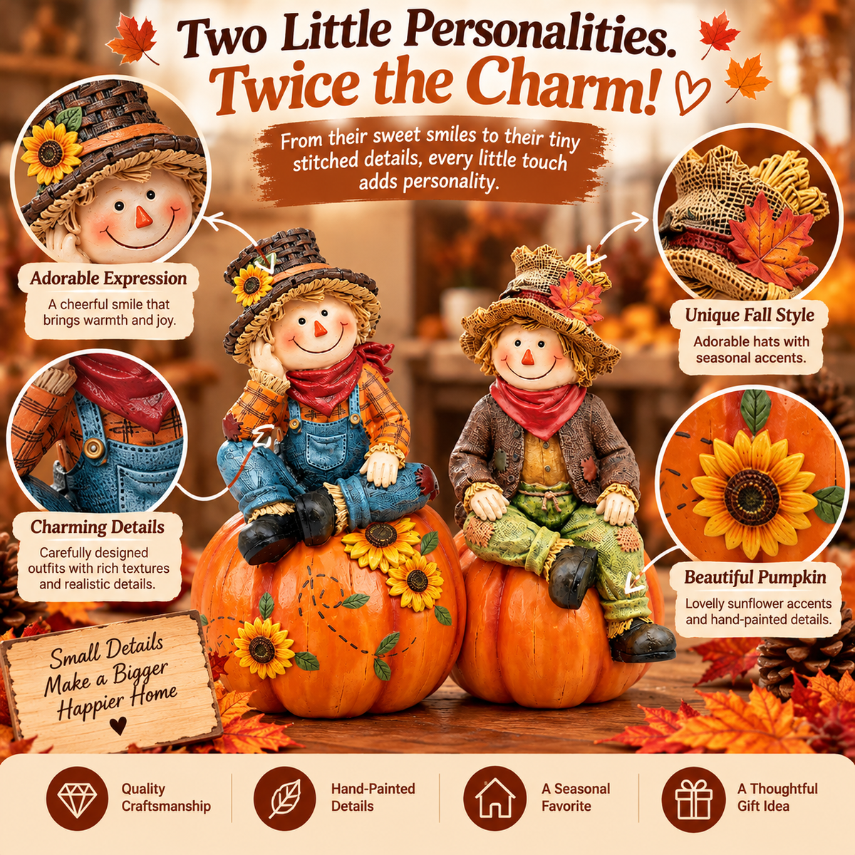 🍂 Ready to Fall in Love with Autumn?! ❤️ Two Adorable Little Friends Bringing Warmth & Joy to Every Home!