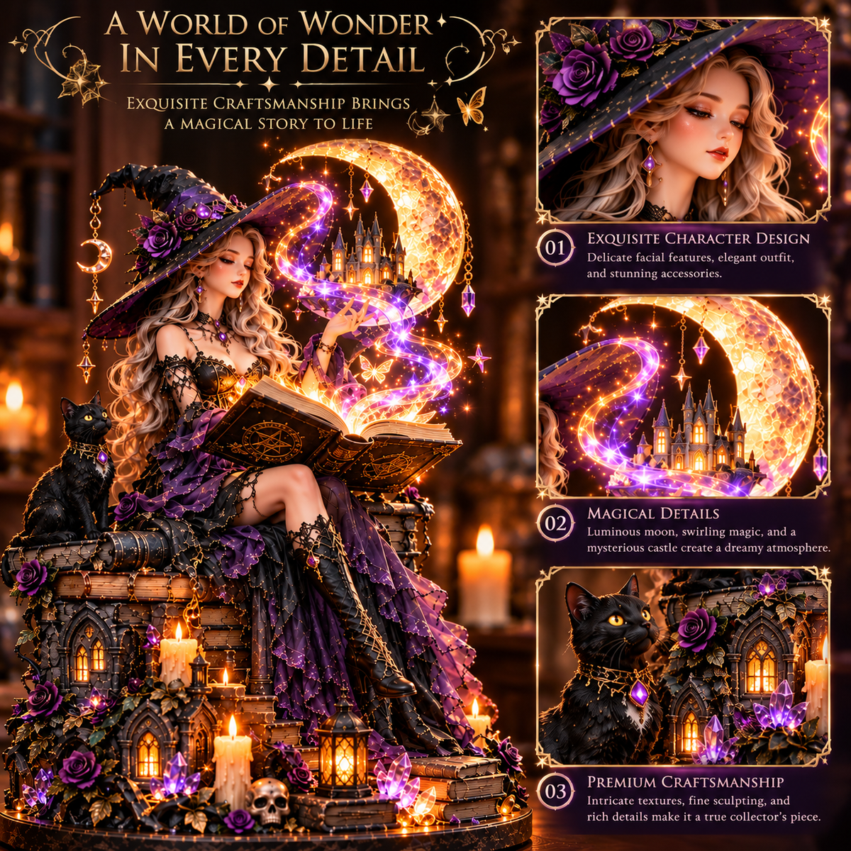 🔮 Ready to Unleash a Little Magic?! 🌙 Moonlit Witch – An Enchanted World of Glowing Wonders!