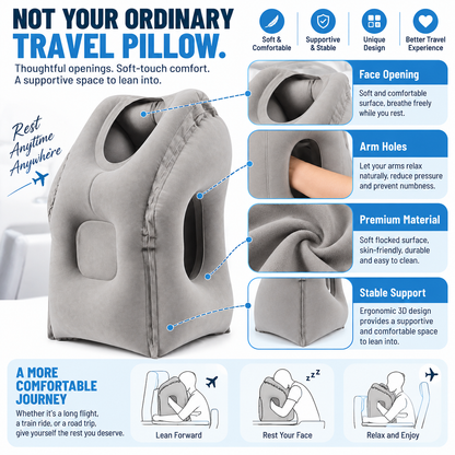 ✈️ Inflatable Travel Pillow – A More Comfortable Way to Rest on Long Flights