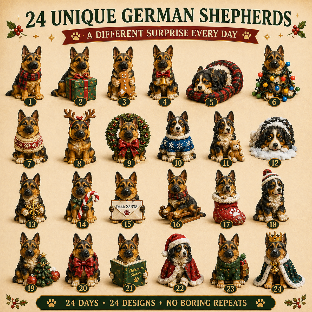 🐾 Who Says Loyalty Can't Be a Christmas Surprise?! 🎄 2026 German Shepherd Advent Calendar – 24 Days of Love & Loyalty!