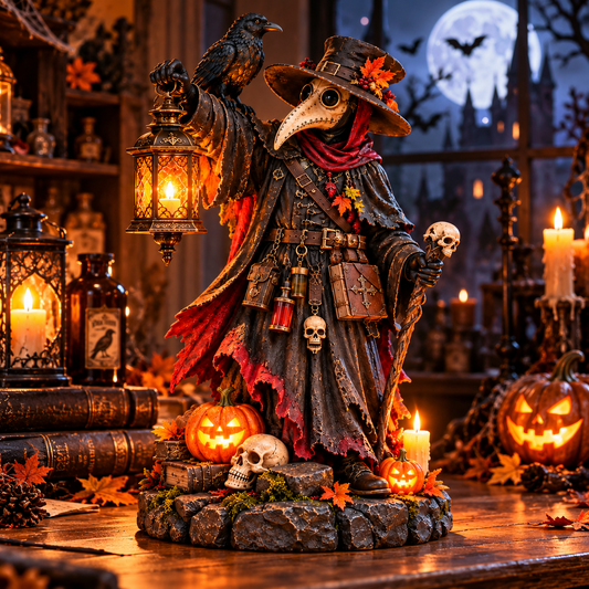🐦‍⬛Plague Doctor Illuminated Halloween Figurine