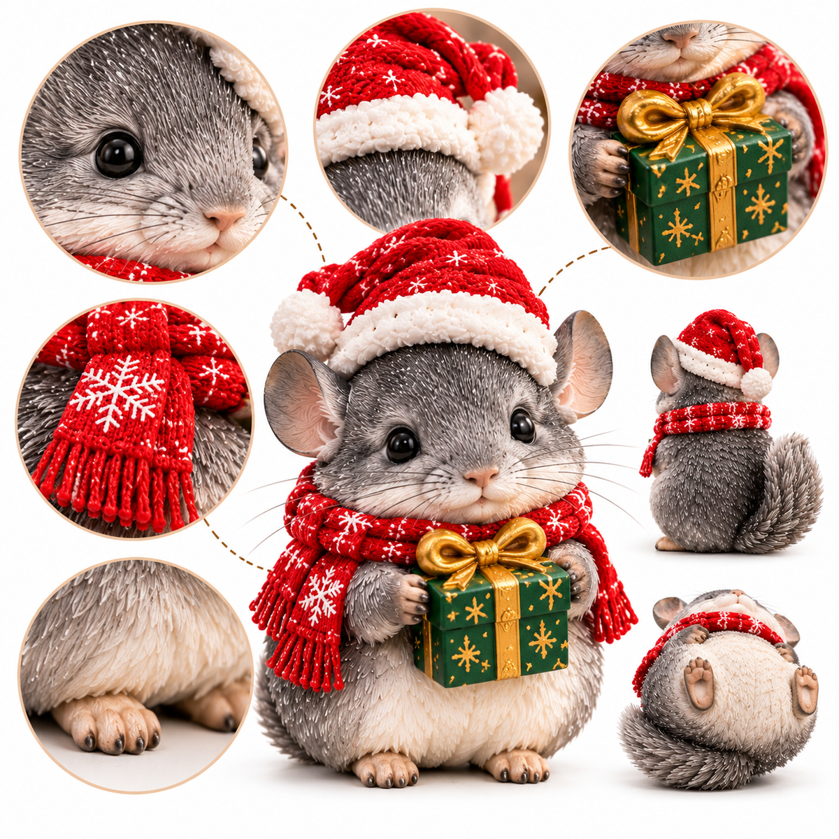 24 Days of Chinchillas Advent Calendar – 24 Unique Chinchilla Figurines | Christmas Countdown Gift