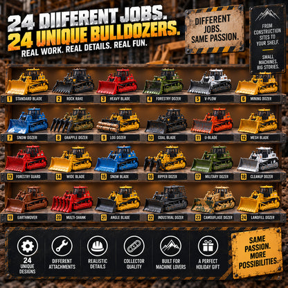 24 Days of Bulldozers – Little Machines, Big Adventures! 🚜🎄 Christmas Advent Calendar