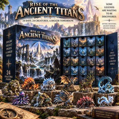 24 Days. 24 Creatures. One Legendary World to Discover. 🐉Rise of the Ancient Titans – 24 Days of Mythical Creatures Advent Calendar | Fantasy Collectible Figurines