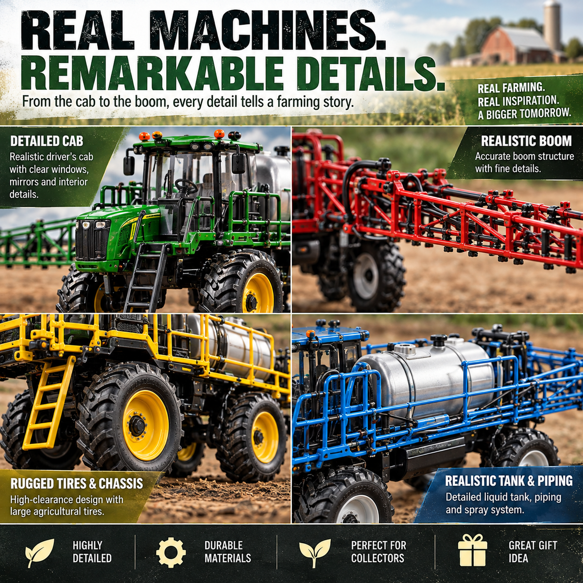 🚜24 Days of Agricultural Sprayers Advent Calendar – 24 Unique Self-Propelled Farm Sprayer Miniatures