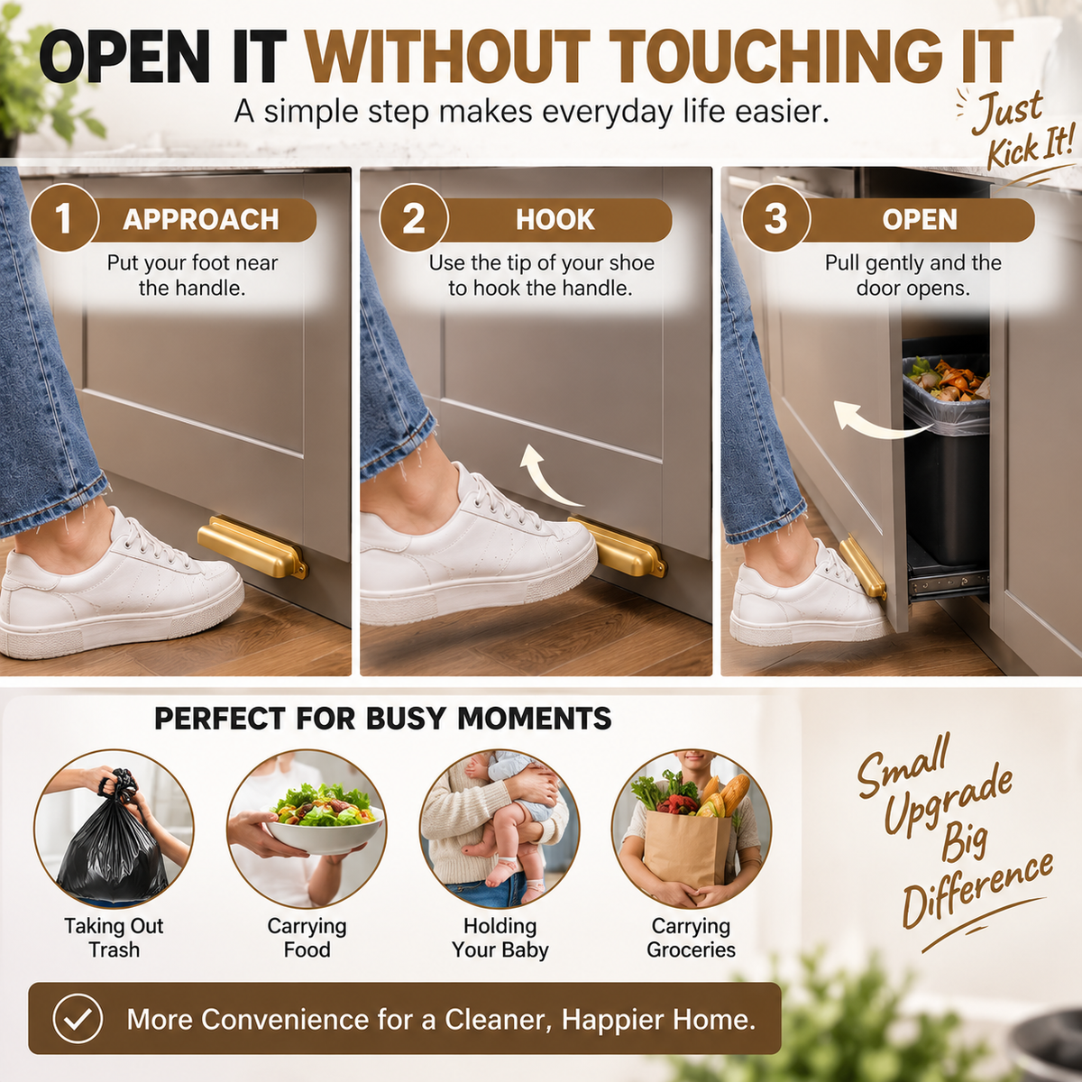 Hands-Free Cabinet Foot Pull – The Little Upgrade That Makes Everyday Life Easier