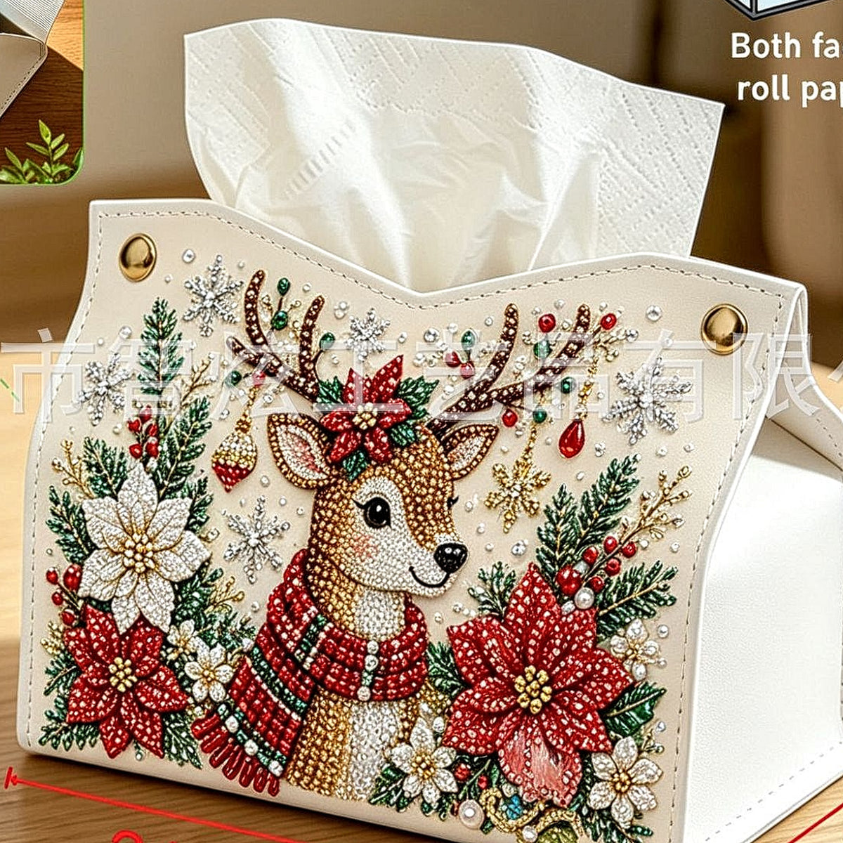 🎄 DIY Sparkling Christmas Diamond Art Tissue Box Covers – 8 Festive Designs to Make Every Corner Feel Like Christmas ✨