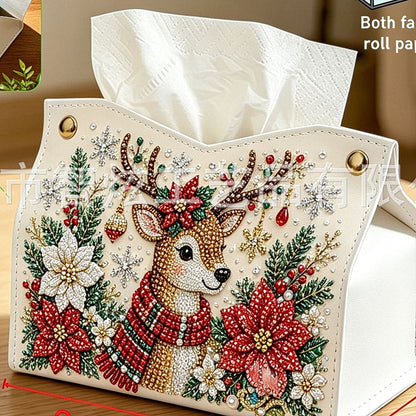 🎄 DIY Sparkling Christmas Diamond Art Tissue Box Covers – 8 Festive Designs to Make Every Corner Feel Like Christmas ✨