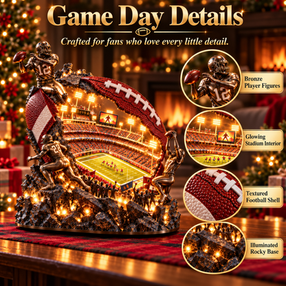 🏈 Ready to Bring Game Day Home?! ✨ Football Stadium Light Sculpture – A Glowing Tribute to Every Fan's Passion!