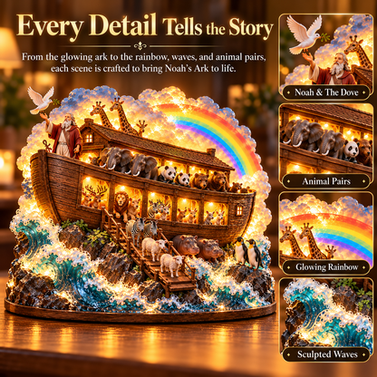 🕊️ Ready to Bring God's Promise Home?! 🌈 2026 Illuminated Noah's Ark – A Glowing Symbol of Faith, Hope & New Beginnings!