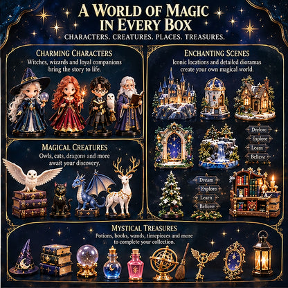 🌙Moonlight Magic Academy -24 Days Magic Advent Calendar | 24 Magical Collection Miniatures And Charming Christmas Surprises✨