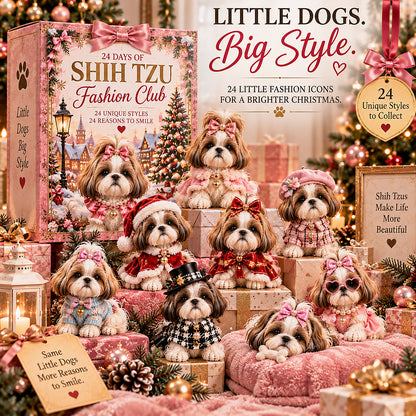 24 Days of Shih Tzu Fashion Club – The Cutest Christmas Countdown for Shih Tzu Lovers 🎀🐾