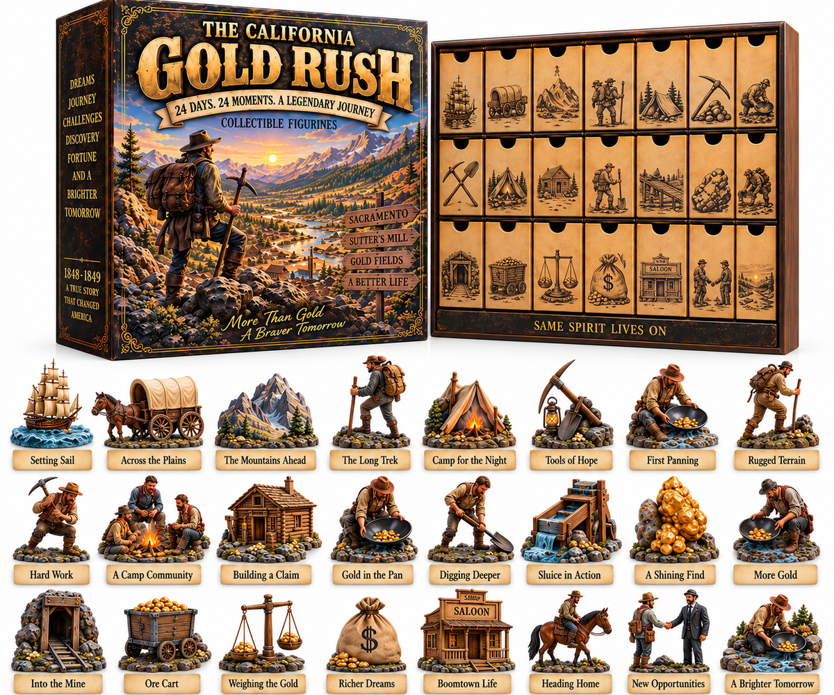 ⛏️ Ready to Strike Gold?! 💰 1849 California Gold Rush – 24 Days of Adventure & Historic Treasures!