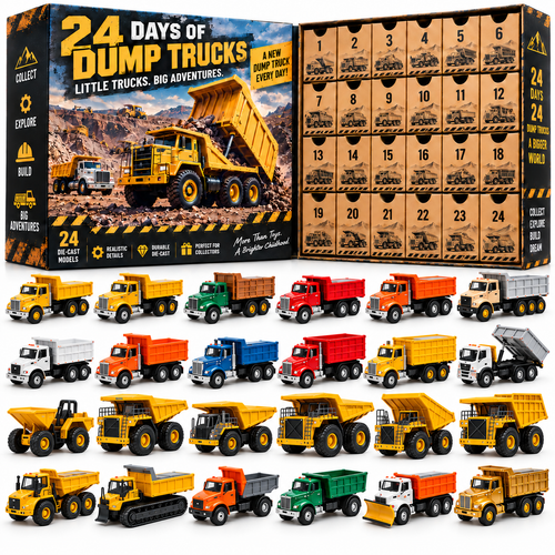 🚛24 Days of Dump Trucks – Nostalgic American Construction Truck Collectible Advent Calendar