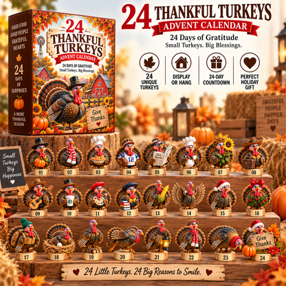 🦃 24 Little Turkeys. 24 Reasons to Be Thankful. — Thanksgiving Countdown Collection