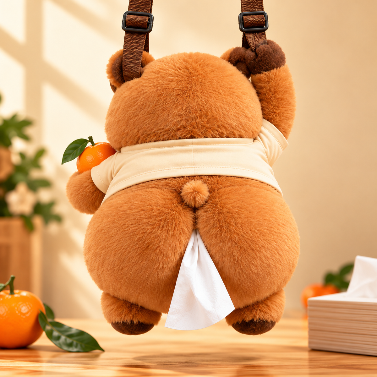 😂 Wait… Tissues Come Out of Its Butt?! 🧻 Funny Capybara Car Tissue Holder – The Cutest Little Road Trip Buddy!
