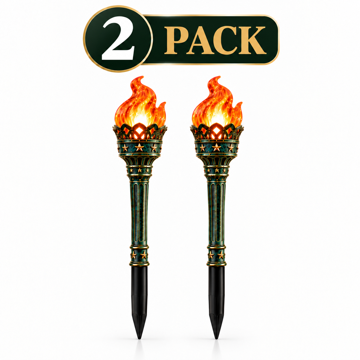 Liberty Flame – Solar Flickering Torch Pathway Lights
