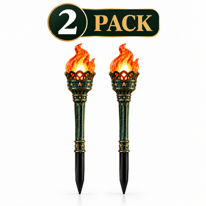Liberty Flame – Solar Flickering Torch Pathway Lights