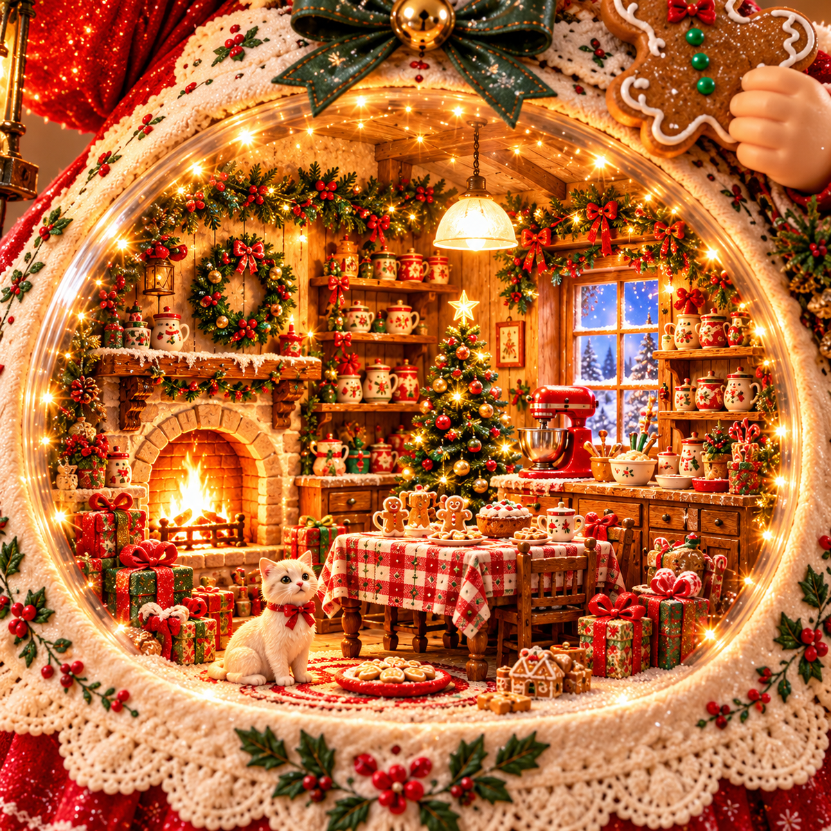 ✨ A Little Christmas World Inside 🎄 – Light-Up Christmas Village Figurine | Magical Holiday Decor & Heartwarming Christmas Gift 🎁