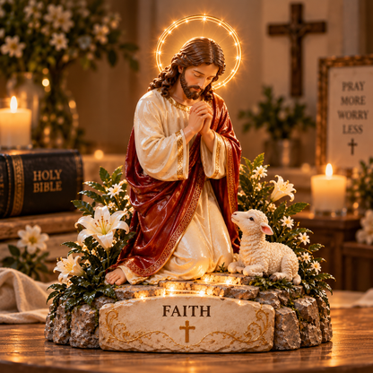 🙏✝️ Let His Light Stay With You — Faith · Love · Hope Illuminated Collection