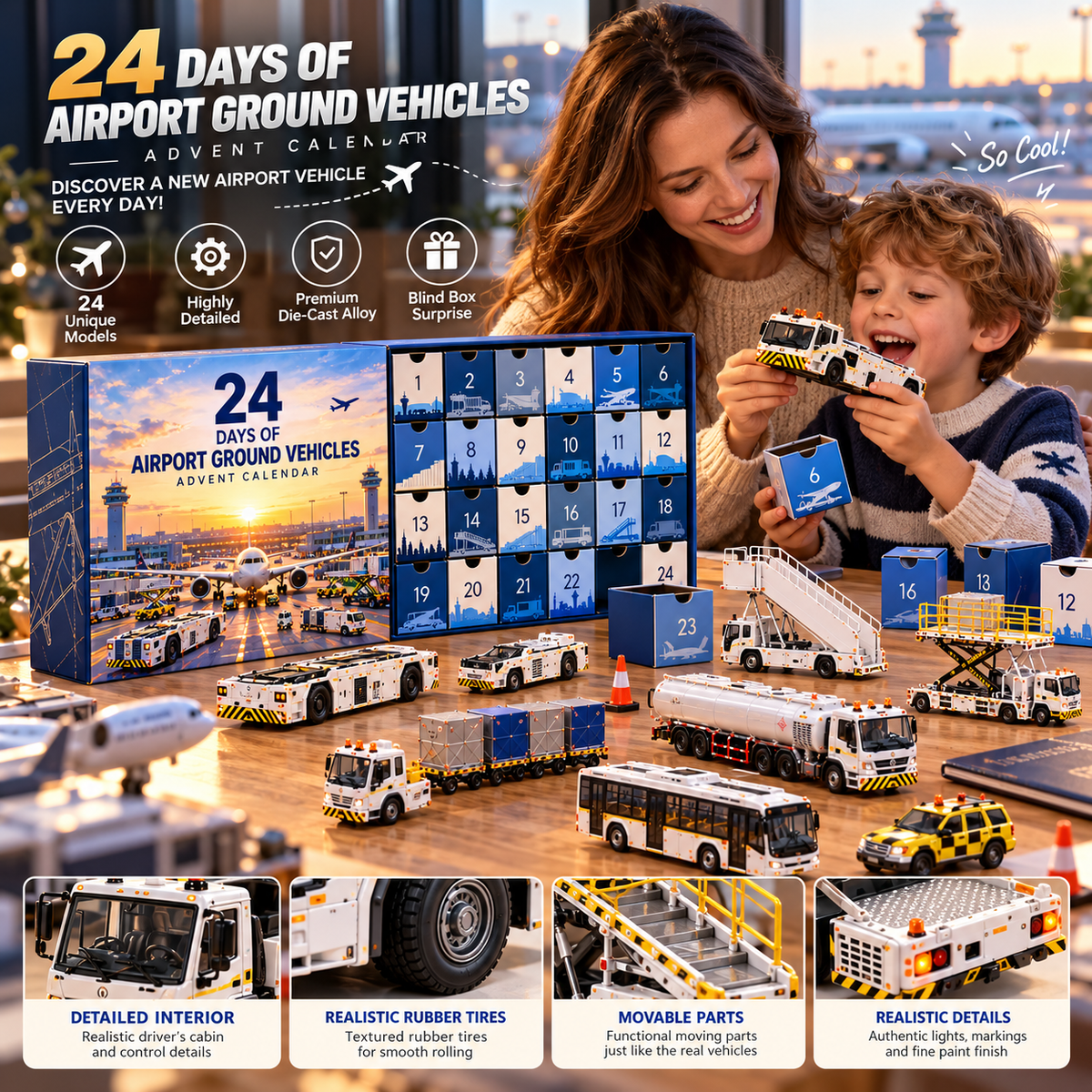 🔥 Ever Wonder What Keeps an Airport Running?! ✈️ 2026 Airport Ground Vehicles Advent Calendar – 24 Days of Behind-the-Scenes Adventures!