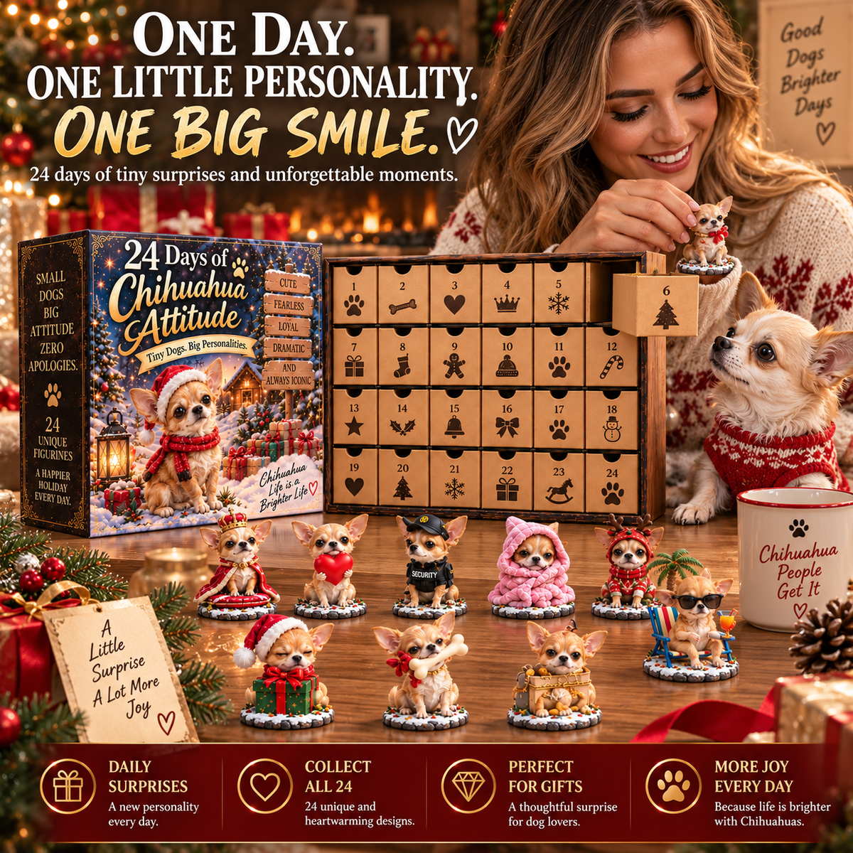 🐾 Small Dog, Big Attitude?! ❤️ 2026 Chihuahua Christmas Collection – 24 Days of Tiny Personalities & Big Love! 🎄
