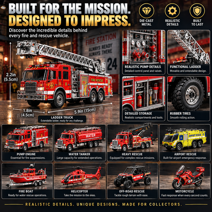 🚒 24 Days of Fire & Rescue – 24 Realistic Emergency Vehicles, Fire Trucks, Ladder Trucks & Rescue Collectibles