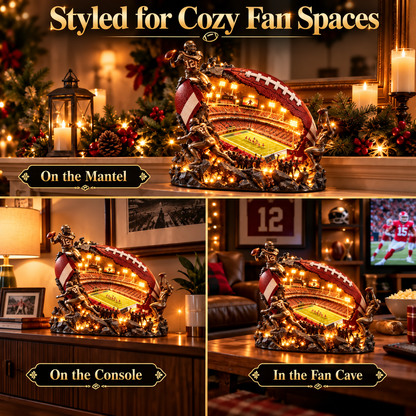 🏈 Ready to Bring Game Day Home?! ✨ Football Stadium Light Sculpture – A Glowing Tribute to Every Fan's Passion!