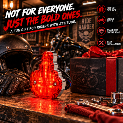 🔥 Got an Attitude?! 🏍️ Give the World the Finger – Bold Red LED, Zero Apologies!
