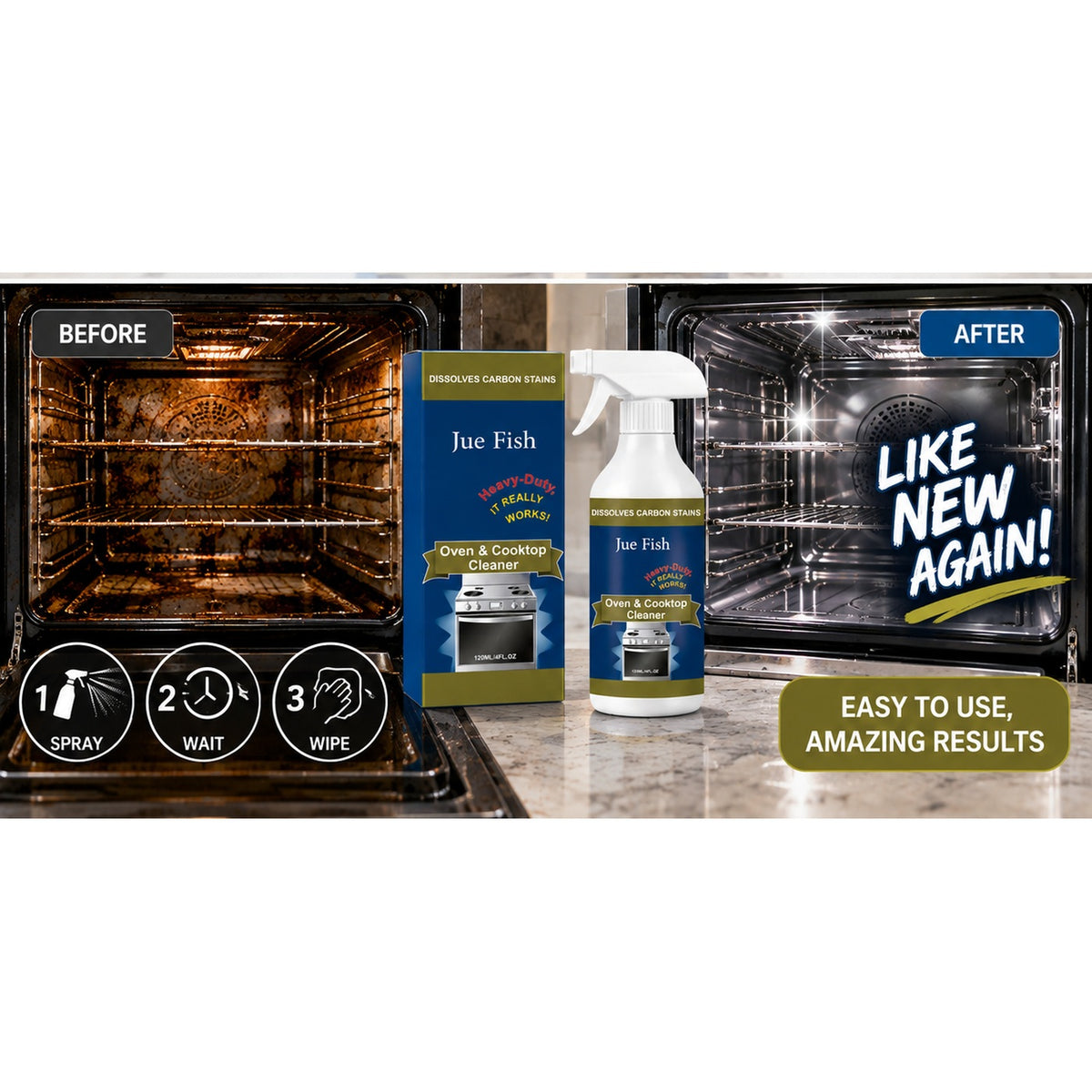 🔥HOT SALE🔥🌻Heavy-Duty Kitchen Degreaser — Tough Grease & Cooking Mess Cleaner