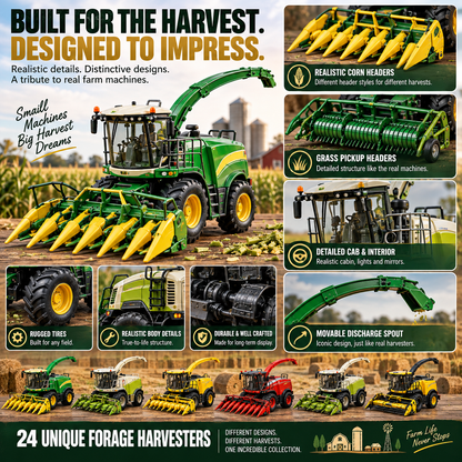 🚜 24 Days of Forage Harvesters Advent Calendar – 24 Unique Self-Propelled Forage Harvester Models, Christmas Gift for Farmers & Farm Machinery Lovers