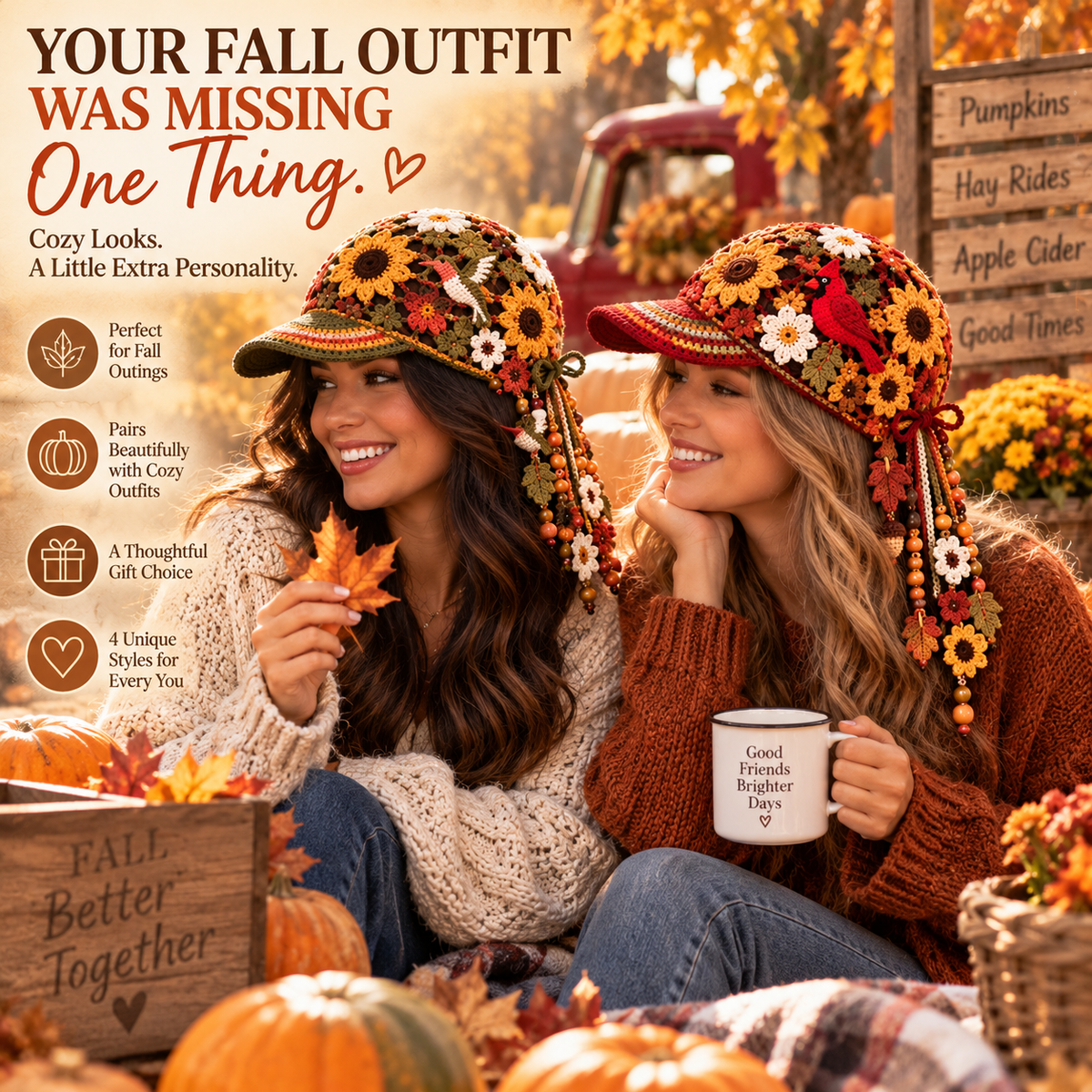 🍂 Ready to Wear a Little Autumn Magic? 🌻 4 Nature-Inspired Styles – Beautiful Details, Endless Fall Charm!