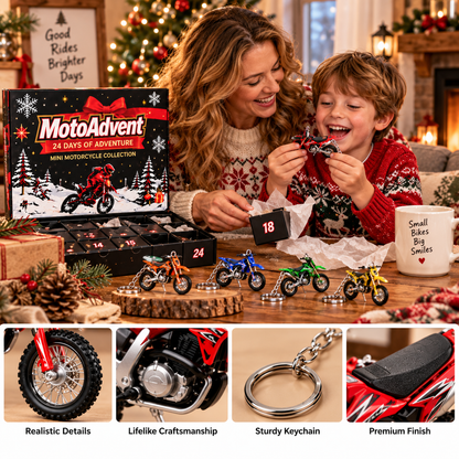 24 Days of Motocross – 24 Mini Dirt Bike Keychains Christmas Advent Calendar