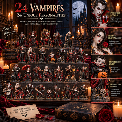 🦇 24 Days of Vampires Advent Calendar – 24 Unique Gothic Vampire Figurines