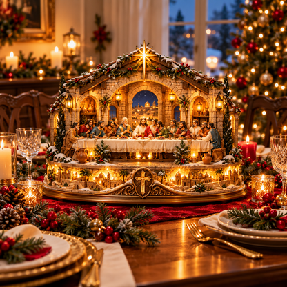 ✨ Ready to Bring Faith to Life?! ✝️ 2026 Lighted Last Supper Christmas Village – A Glowing Celebration of Love & Hope!