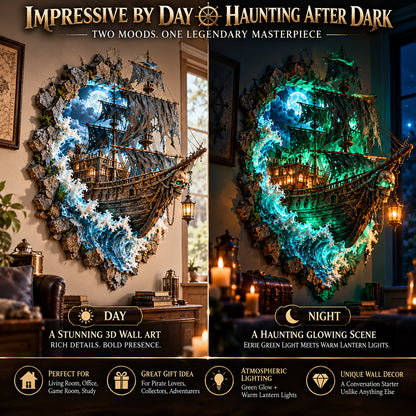 🏴‍☠️ Dare to Face the Cursed Seas?! 💀 The Cursed Voyage – A Ghost Ship Breaking Through Your Wall!