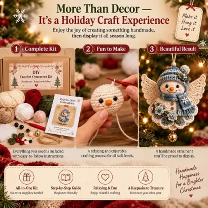 🎄 5 Christmas Angels™ — Cozy Crochet-Style Tree Ornaments