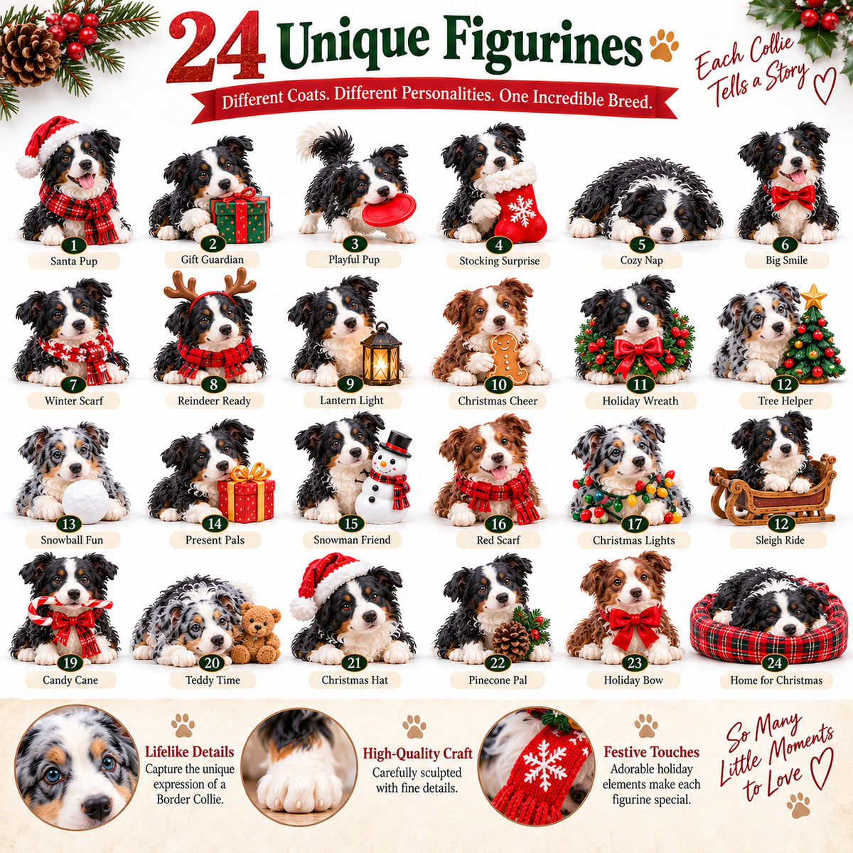 🐾 Ready for 24 Days of Border Collie Magic?! 🎄 2026 Advent Calendar – 24 Unique Paws & Personalities!