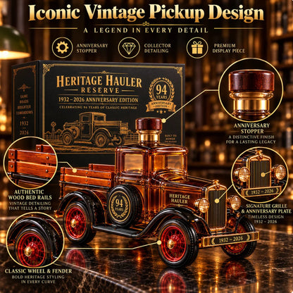 🛻 Old-School Truck, Legendary Pour! 🥃 – 1932 Vintage Pickup Whiskey Decanter | 94th Anniversary Collector's Edition