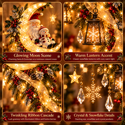 🌙 Ready to Bring Christmas Magic Home?! 🎅 2026 Santa & Snowman Moonlight Wall Decor – A Glowing Christmas Wonderland!