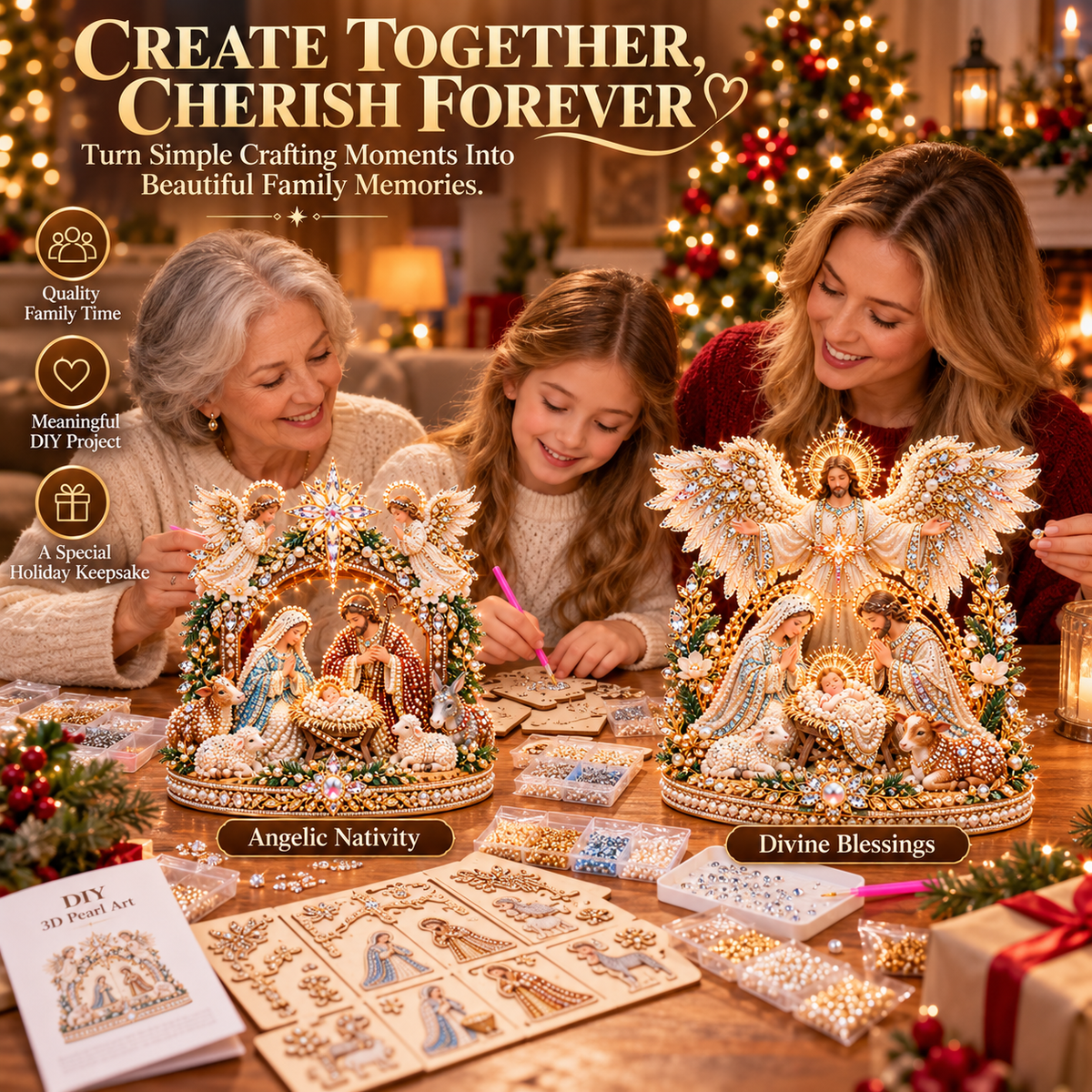 ✨ Ready to Bring Bethlehem to Life? ✝️ 2026 Nativity 3D Pearl Art DIY Kit – A Masterpiece Made With Faith!