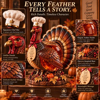 🦃 Who Said the Turkey Was Just for Dinner?! 🥃 Thanksgiving Turkey Whiskey Decanter – A Holiday Showstopper!