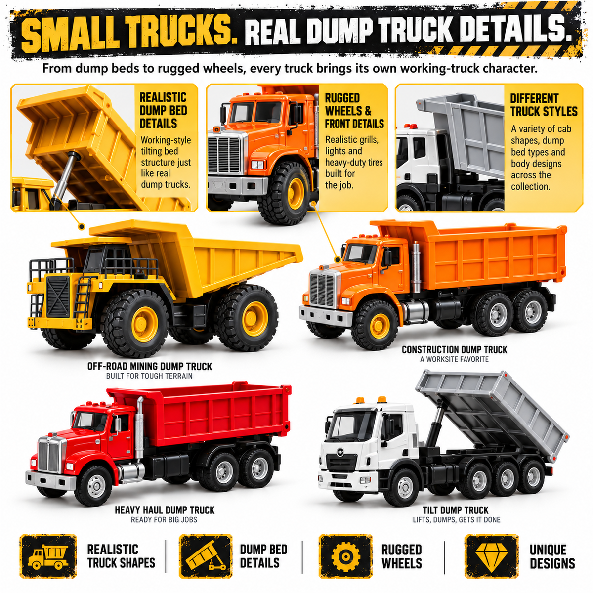 🚛24 Days of Dump Trucks – Nostalgic American Construction Truck Collectible Advent Calendar
