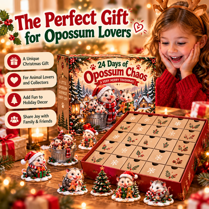 🎄 24 Days of Opossum Chaos – A Very Merry Trashmas! 🐾 | Christmas Advent Calendar for Opossum Lovers
