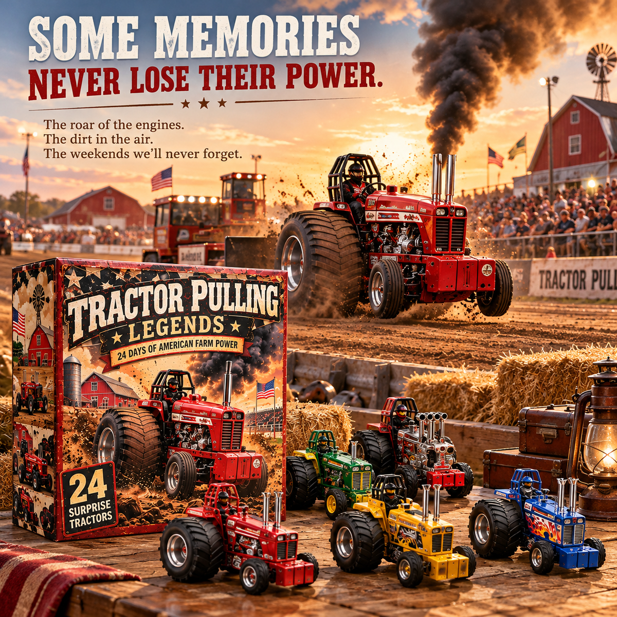 🚜 Tractor Pulling Legends Advent Calendar 2026 🎄 – 24 Unique Mini Tractors, The Perfect Christmas Gift for Dads & Grandpas