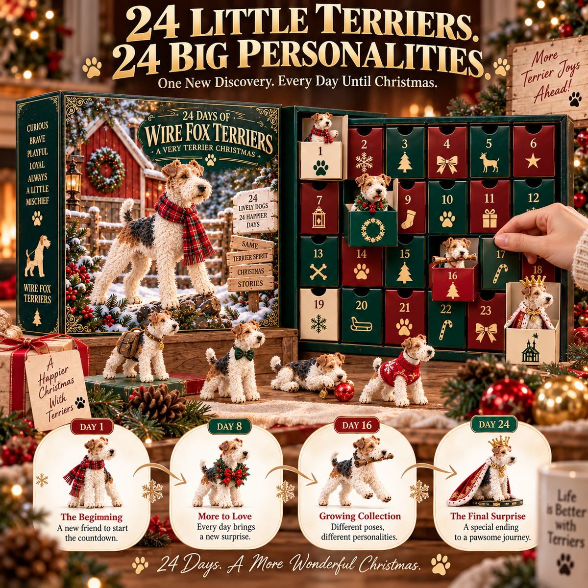 🔥 Small Dog, Big Personality! 🐶 2026 Wire Fox Terrier – 24 Days of Surprises!